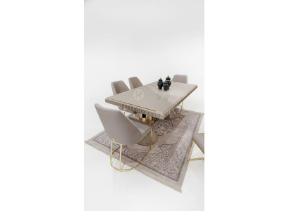 4x Stoelen Stoelgroep Bekleding Design Meubels Eetkamer Textiel