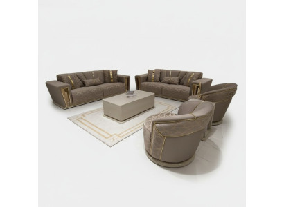 Bankstel 3+3+1+1 zits Textiel Modern Compleet Fauteuil Bankstel 3 zits Luxe