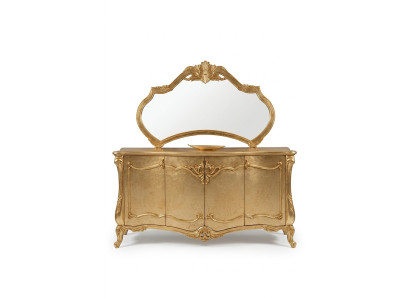 Luxe dressoir met spiegel set commode houten laden Klassiek