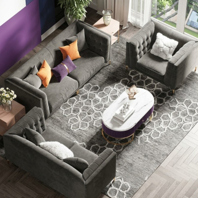Bankstel 3+2+1 zitsbank Woonlandschap Relax Sitz Design Bankstellen Sofas