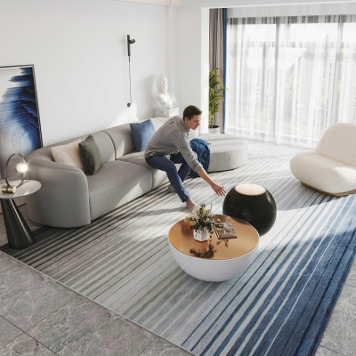 Bank L-vorm Bank Woongebied Relax Zit Ontwerp Bank Lounge Banken Stof Nieuw