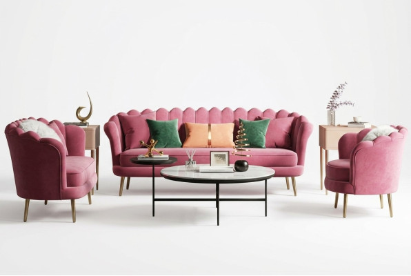 Bankstellen Meubels Relax Zit Ontwerp Bank Lounge Bankstellen Textiel Bank 3-Zits Fluweel Nieuw