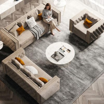 Chesterfield bankstelsel 321 woonlandschap ontspanningsstoel ontwerp bank banken fluweel