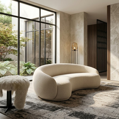 Ontwerp bank lounge bankstellen fluwelen bank 3 zits stof ronde club meubels hoekbankstellen