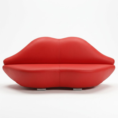 Lippenbank 2-zits bekleding Moderne ontspanningsbank Luxe meubels Bankstellen Tweezits