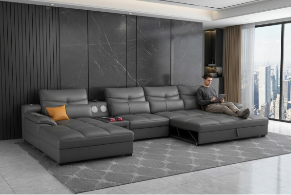 Bank Bank Hoekbank U-vormige bekleding Moderne relaxfauteuil Luxe meubels Woonlandschap
