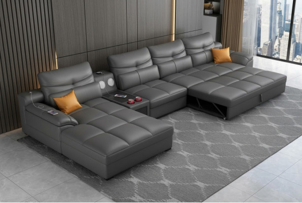 Bank Bank Hoekbank U-vormige bekleding Moderne relaxfauteuil Luxe meubels Woonlandschap