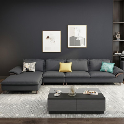 Textiel luxe hoekbank L-vorm gestoffeerd modern relax zitmeubilair woonlandschap hoek