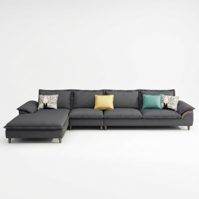 Textiel luxe hoekbank L-vorm gestoffeerd modern relax zitmeubilair woonlandschap hoek
