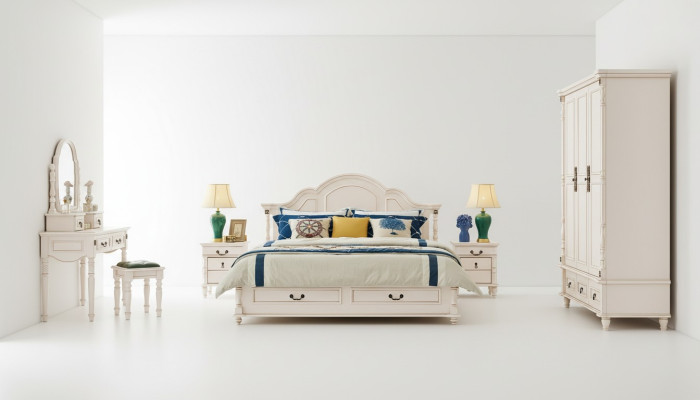 Tweepersoons hotelbedden slaapkamer 180x200 cm houten bed gestoffeerd design luxe nieuw