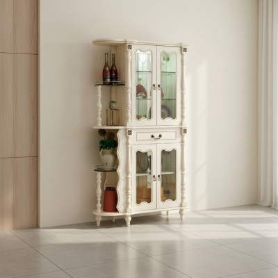 Vitrine vitrinekast woonkamer klassiek glas bar houten kast glazen kast