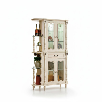 Vitrine vitrinekast woonkamer klassiek glas bar houten kast glazen kast