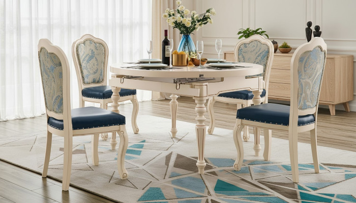 Ronde barok eettafel Tafel Klassieke eettafels Meubels Tafels Houten meubels Nieuw
