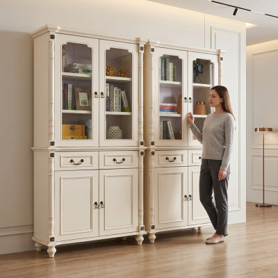 Archiefkast Vitrinekast Staande vitrinekast Hoge kast Kast Glas Kasten