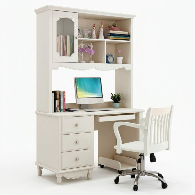 Boerderij bureau stoel kantoortafel pc tafel bureaus 2-delig tafels nieuw