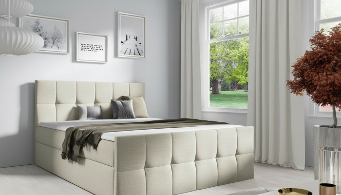 Bedbedlade boxspringbedslaapkamer stoffering ontwerp dubbel modern