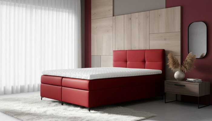 Luxe meubels dubbel hotelbed slaapkamer bedden boxspringbed gestoffeerd bed nieuw
