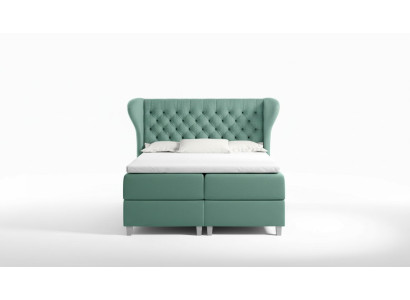 Bed Chesterfield boxspring meubels bedden king size fluweel hotel nieuw slaapkamer