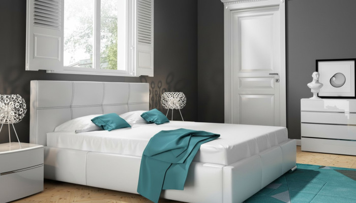 Bedframe Ontwerp Dubbel Hotel Modern Bed Slaapkamer Bedden Wit Nieuw