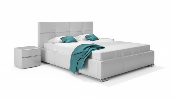 Bedframe Ontwerp Dubbel Hotel Modern Bed Slaapkamer Bedden Wit Nieuw