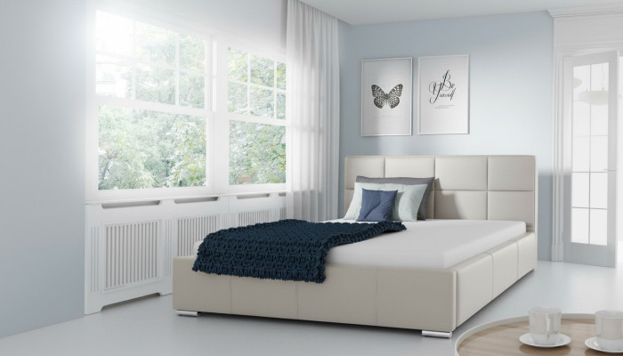 Dubbel Bed Gestoffeerde Bedden Lederen Bed Ontwerp Luxe Meubelen 200x200 Bedframe