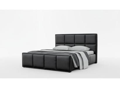 Tweepersoonsbed Bedframe Bed Meubels Gestoffeerd Bed Bedden Polyester Modern Zwart