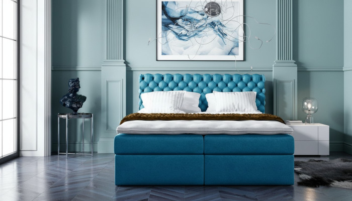 Chesterfield boxspringbed tweepersoons bed echtelijk bed bed gestoffeerd bedden 200x200cm