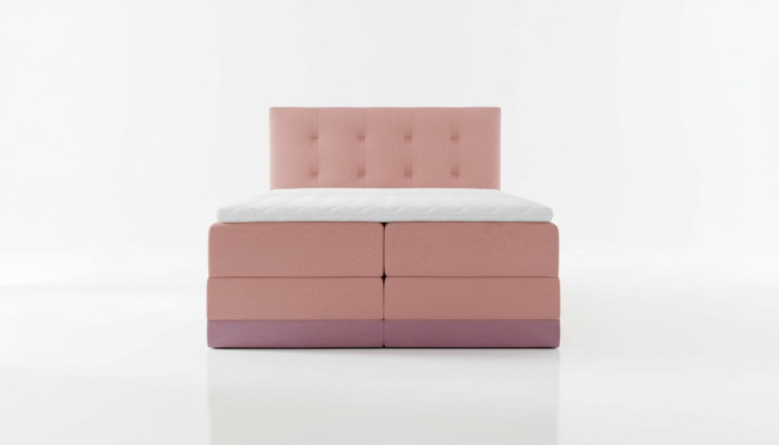 Tweepersoonsbed Bed Roze Gestoffeerd Bedden Boxspring Bed Tweepersoonsbed met matras Nieuw