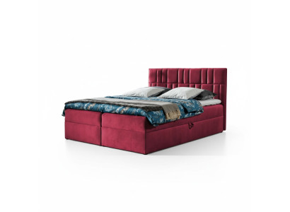 Tweepersoons boxspringbed bed met bedlade echtelijk bedden gestoffeerd bed rood nieuw
