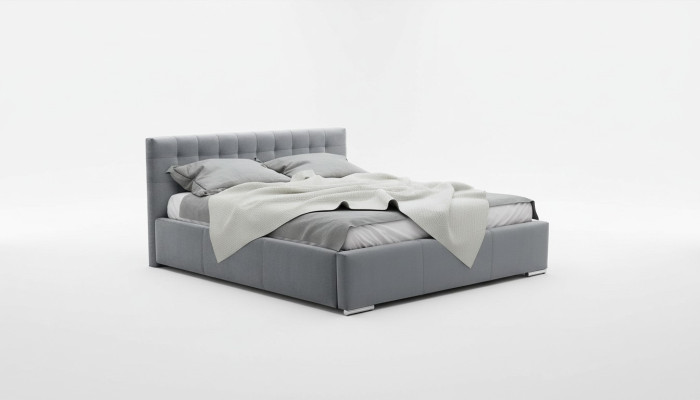 Bedframe Tweepersoonsbed Modern Slaapkamer Bedden Gestoffeerd Bed Grijs 160 cm