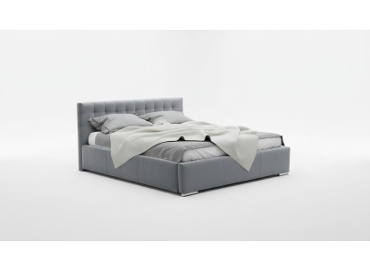 Bedframe Tweepersoonsbed Modern Slaapkamer Bedden Gestoffeerd Bed Grijs 160 cm