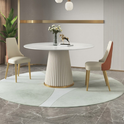 Luxe tafels Ronde tafel Ronde design meubelen Roestvrijstalen eetkamer Eettafels Nieuw