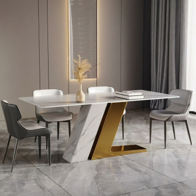 Tafels Ontwerp Tafel Luxe Marmer Imitatie Meubels Eetkamer Eettafels Modern Goud