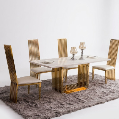 Luxe tafel Metaal Eettafel Mega Design Metalen Tafels 140x80 Eetkamermeubels