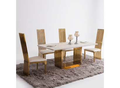 Luxe tafel Metaal Eettafel Mega Design Metalen Tafels 140x80 Eetkamermeubels
