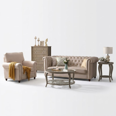 Bankstel Chesterfield 321 woonlandschap zitontwerp bank banken leren bank