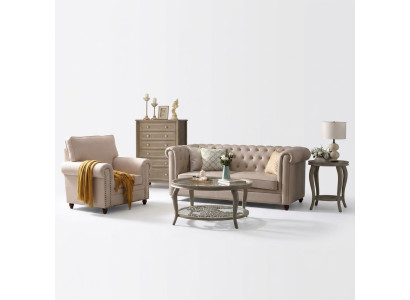 Bankstel Chesterfield 321 woonlandschap zitontwerp bank banken leren bank