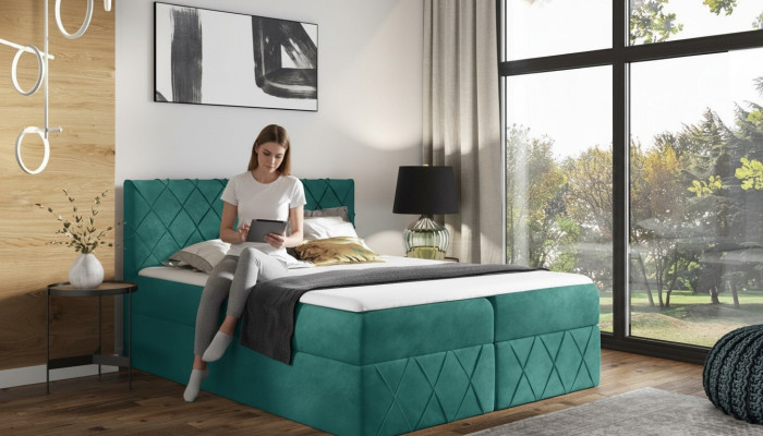 Luxe design gestoffeerd bed Bedden Designbed NIEUW 160x200cm Boxspring nieuw