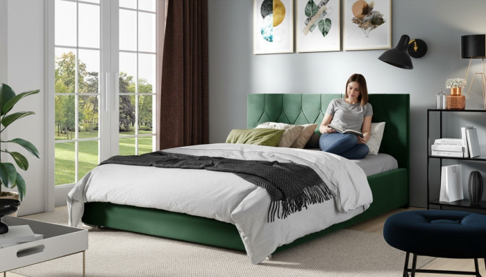 Bedframe Stof Textiel Ontwerp Dubbel Modern Hotel Bed Slaapkamer Bedden Nieuw