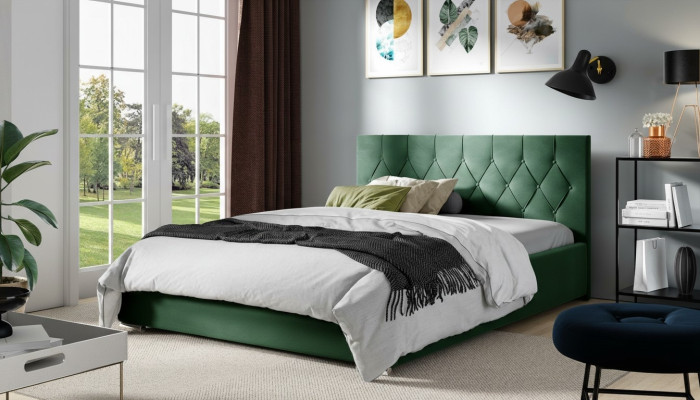 Bedframe Stof Textiel Ontwerp Dubbel Modern Hotel Bed Slaapkamer Bedden Nieuw