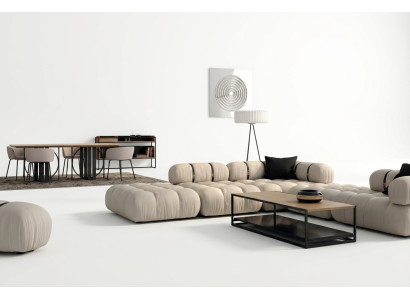 Hoekbank L-vorm Bank Wit Banken Modern Woonkamer Textiel Bekleding Design Hoek Nieuw