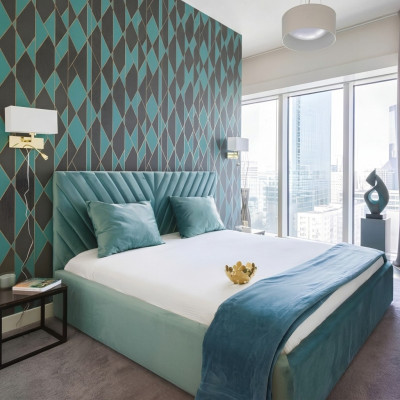 Dubbel ontwerp bed Moderne hotel textiel Luxe slaapkamer bedden Bedframe