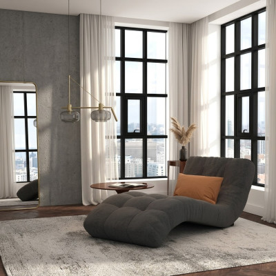 Chaiselongue Chesterfield ligbed ontwerp Club Chaise gestoffeerde stoffen bank bank nieuw