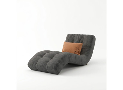 Chaiselongue Chesterfield ligbed ontwerp Club Chaise gestoffeerde stoffen bank bank nieuw