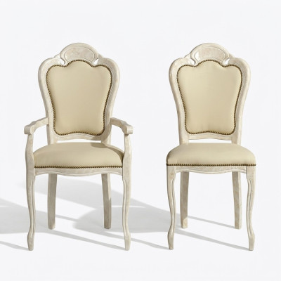 Stoel met armleuning Eetkamerstoel Hout Nieuw Eetkamerstoelen Design Fauteuil Barok
