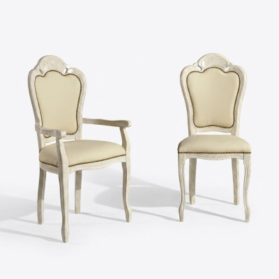 Stoel zonder armleuning Eetkamerstoel Hout Stof Eetkamerstoelen Design Fauteuil Nieuw