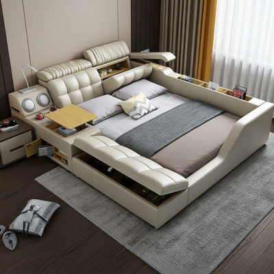 Tweepersoons gestoffeerd bed slaapkamer 180x200cm multifunctioneel bedden bedden