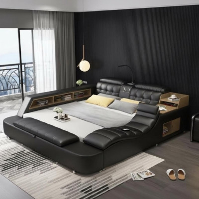 Tweepersoons slaapkamer gestoffeerd bed 180x200cm multifunctioneel bed bedden