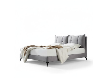 Tweepersoons Hotelbed Bedden Beige 180x200 Slaapkamer Lederen Bekleding Design