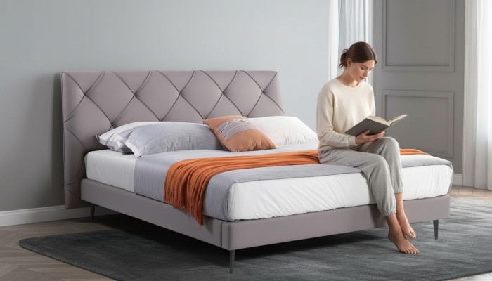 Bed 180x200cm Bedden Leder Moderne Slaapkamer Meubels Bekleding Ontwerp